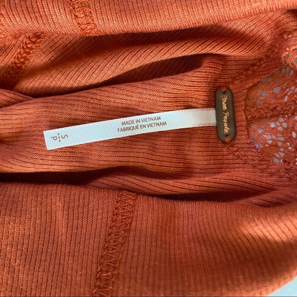 🆕Free People Ribbed Lace Tank Top - Picture 8 of 8